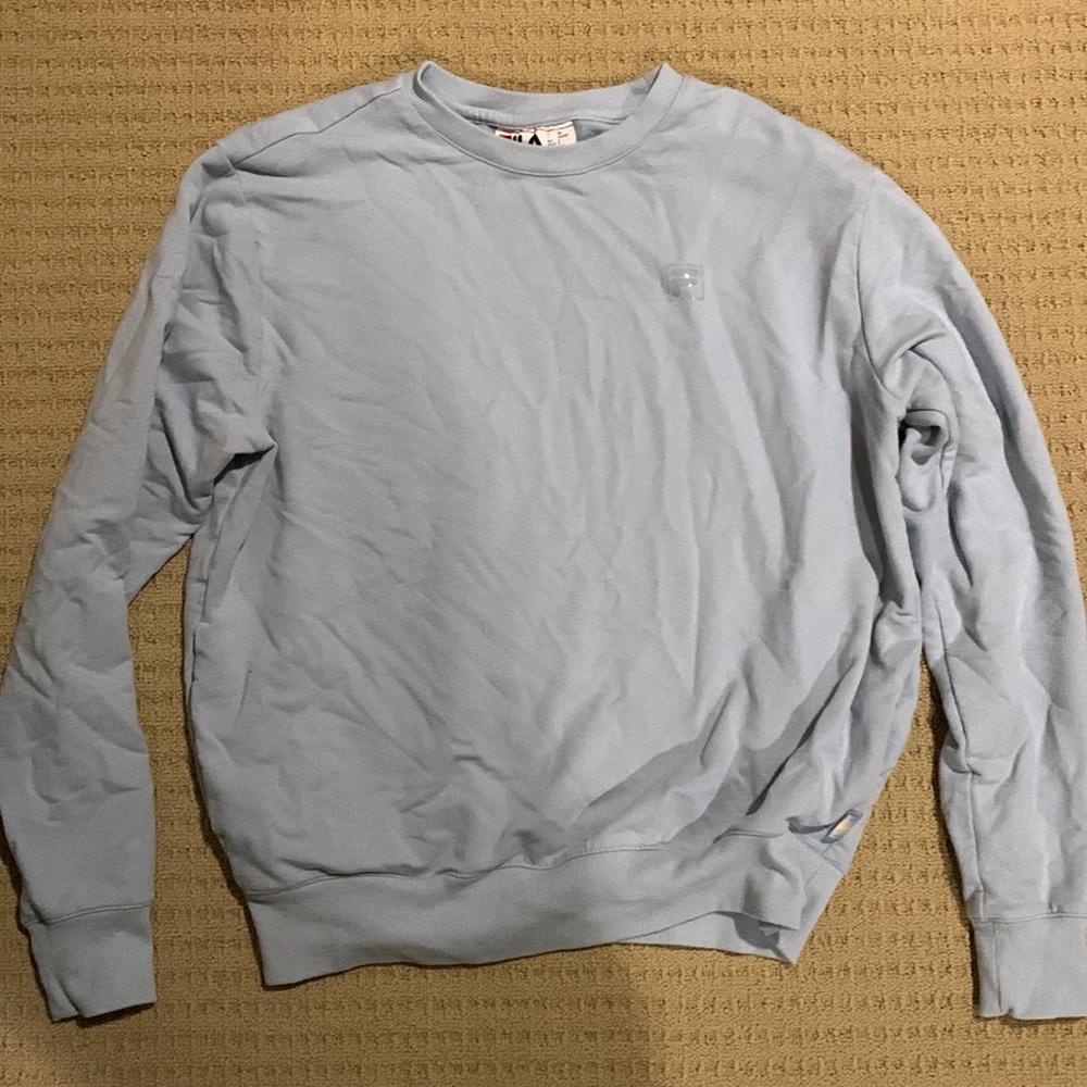 Fila light blue pull over sweater, size s